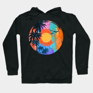 Colorful Beach Sunset Summer Design Hoodie